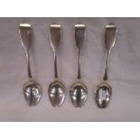 4 Silver teaspoons (Dublin 1871 fiddle pattern) - Approx 94g