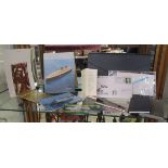 Shelf of Concorde & Cunard ephemera etc