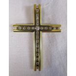 18ct gold diamond set cross