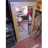 Oak framed wall mirror