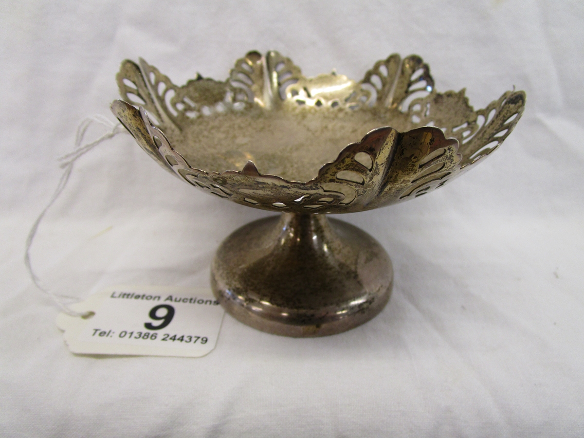 Silver bon bon dish - Approx 91g