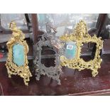 3 metal picture frames