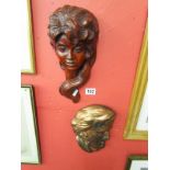 German handmade face wall mask & another