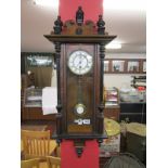 Victorian mahogany wall clock