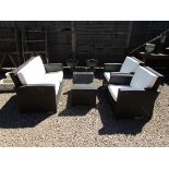 4 piece Rattan garden suite with cushions