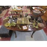 Large collection of brass & copper etc