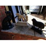 3 animal themed door stops