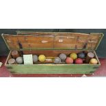 Boxed antique croquette set