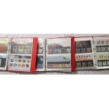 STAMPS - 3 folders containing mostly post decimal presentation packs - Many 1st class