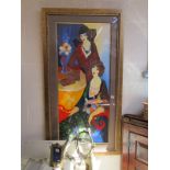 Very large print in gilt frame - Ladies at leisure