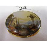 Victorian Italian landscape brooch