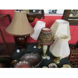 5 table lamps