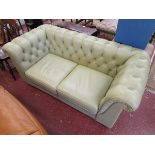 Leather 2 seater chesterfield