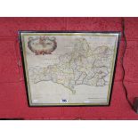 Old map - Dorsetshire by Robert Morden