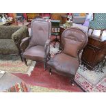 His & Hers Victorian chairs