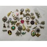 Box of costume brooches