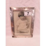 Silver picture frame - Race horse ownner Mercy Rimell as a baby