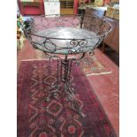 Wrought iron drinks stand