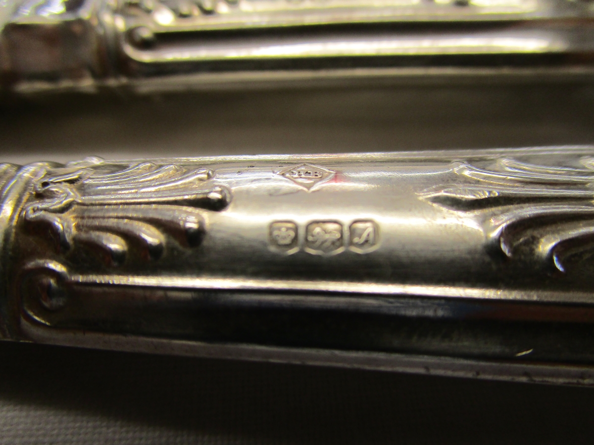 Silver handled cake knife and slice - Image 2 of 2