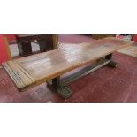 Very large Jarrah wood refectory table (360cm x 90cm)