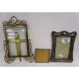 3 picture frames to include silver