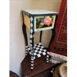 Whimsical side table with drawer