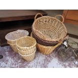 Collection of wicker baskets