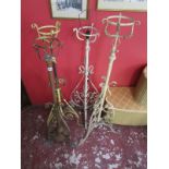 4 iron work lamp stands