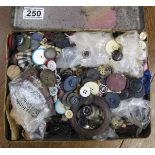 Tin of old buttons