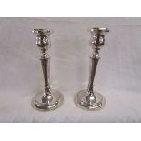 Pair of silver candlesticks - H: 16cm