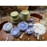 Various china to include Spode, Aynsley, Delft