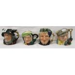 Collection of 4 miniature Toby jugs - All Royal Doulton