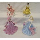 4 figurines to include Carlton ware & Royal Doulton