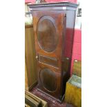 Gentleman's tall mahogany shoe cupboard