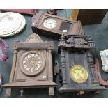 Collection of 3 wall clocks A/F