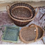 Collection of wicker baskets