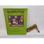 Original 1960 boxed Subbuteo in good order with football rattle