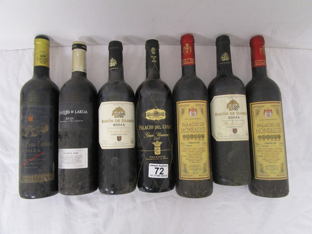 7 bottles of Rioja