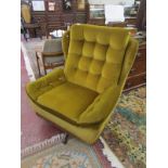 Mid 20C swivel armchair