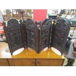 Early carved fire screen A/F