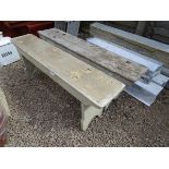 2 timber benches