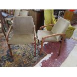 Set of 4 retro Danish style armchairs