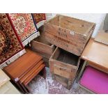 5 old wooden boxes