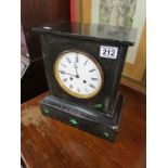 Slate mantle clock