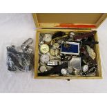 Wooden box of watches etc