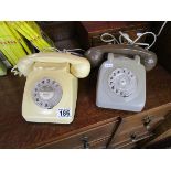 2 retro telephones