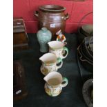 Collection of ceramics to include 3 Losolware jugs