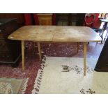 Extending Ercol dining table with 2 leaves - Blonde elm