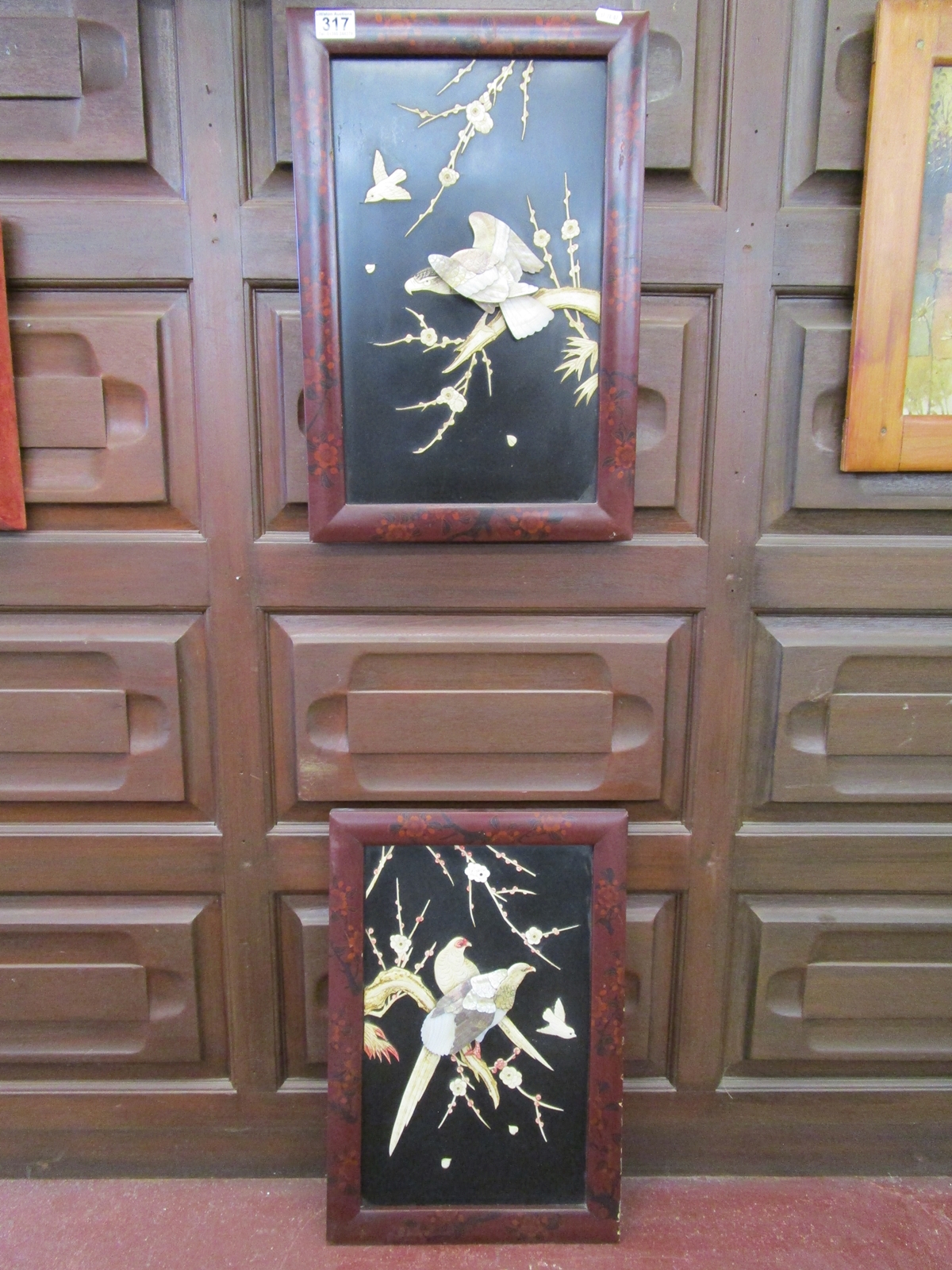 2 Oriental Shibayama panels