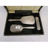 Boxed silver brush set - Birmingham hallmark circa 1938